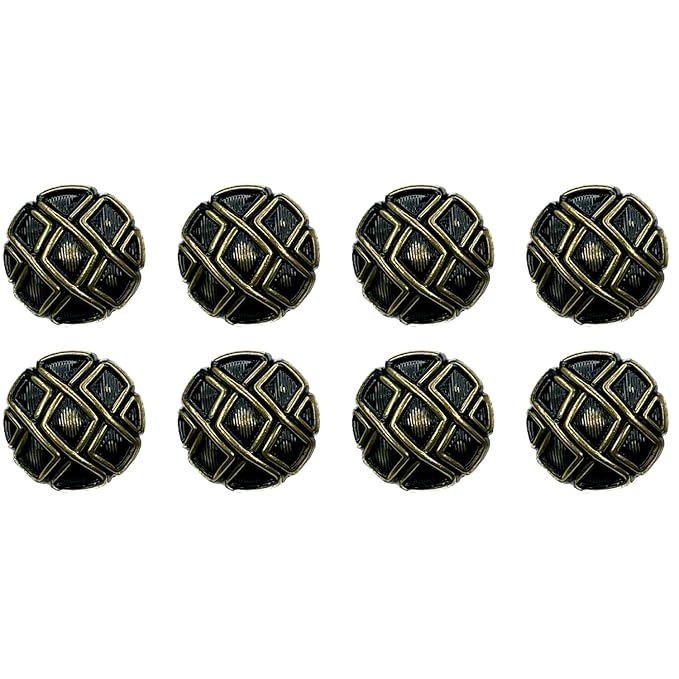 Metallic Maze Design Metal Buttons