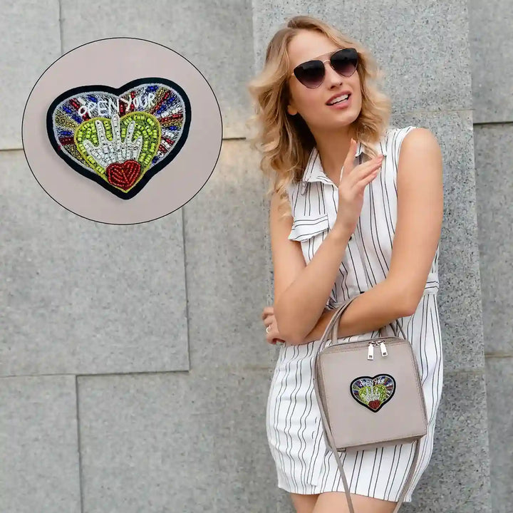 Hand and Heart Applique Patch