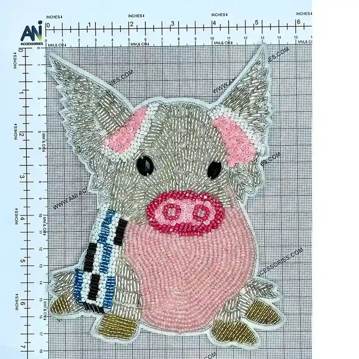 Whimsical Sew Pig Patch
