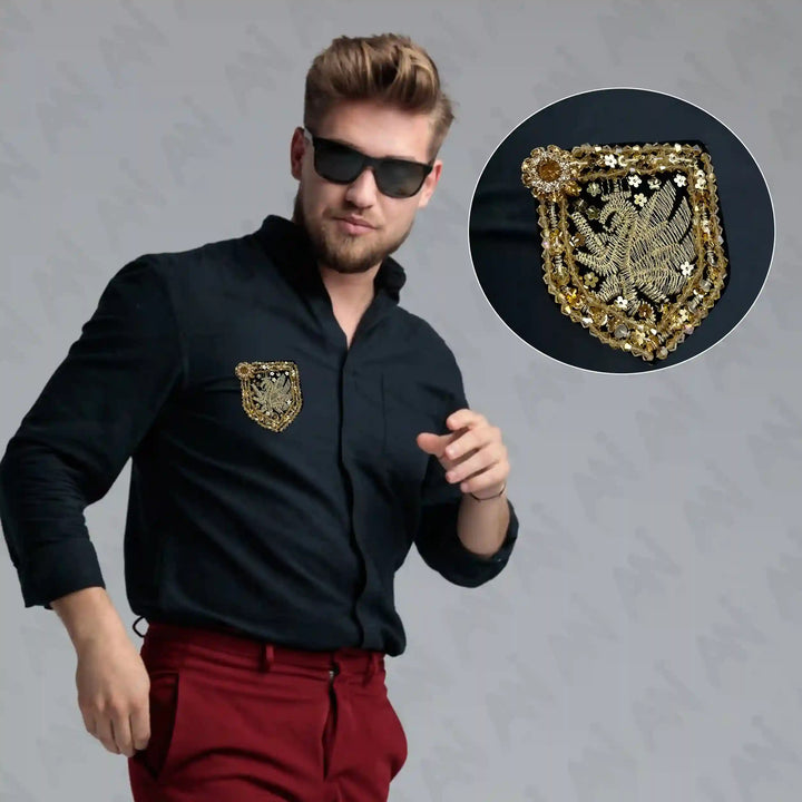 Gold Griffin Shield Patch