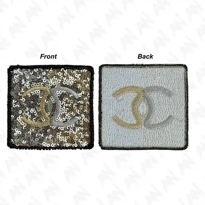 Sequins  Embroidery Square Patch