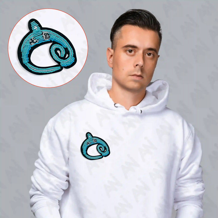 Ocean Blue Seed Bead Patch