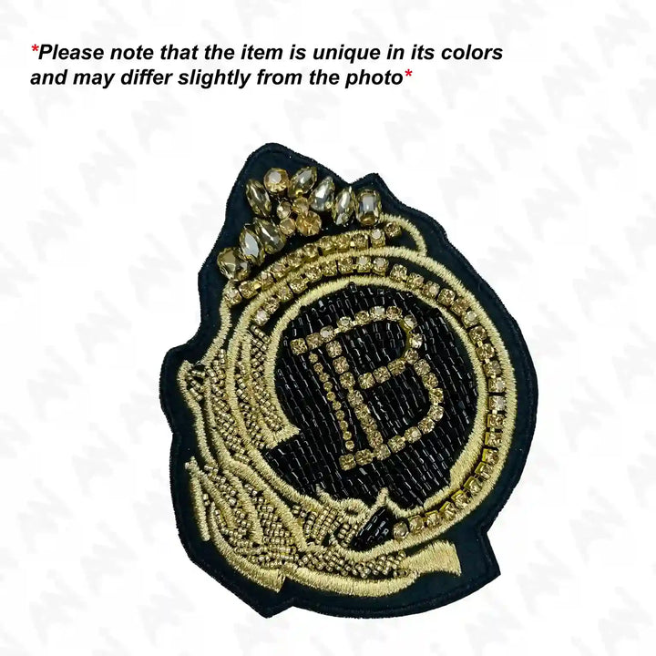 Gold B Crown Patch