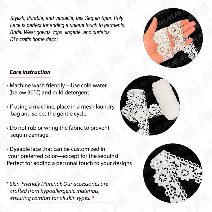 Beautiful Floral leaves Lace Trim | 2 Meter