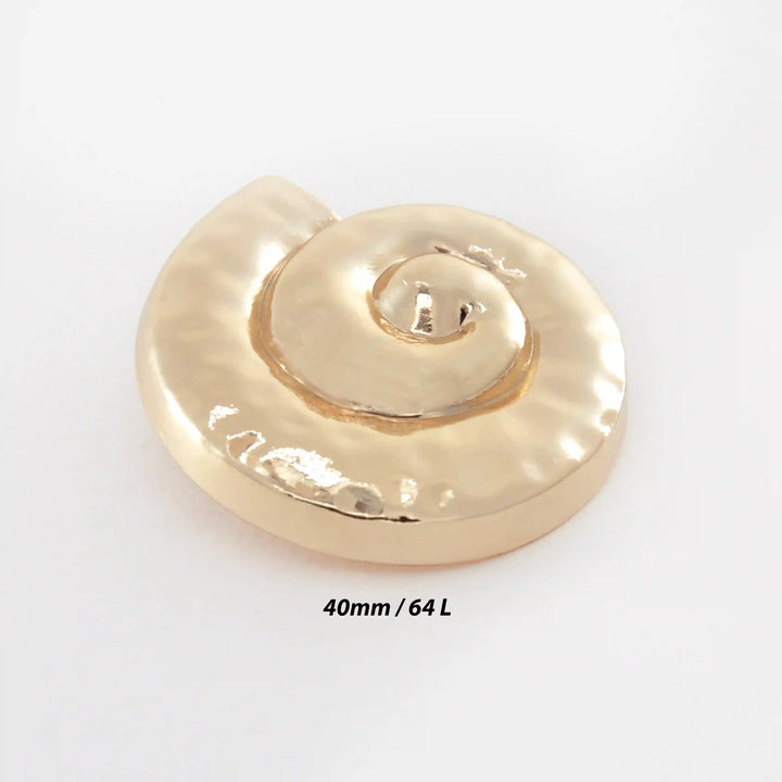 Shell Shank Metal Button | 40mm(64L)