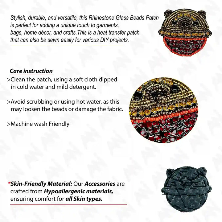 Gold and Red Bear Patch