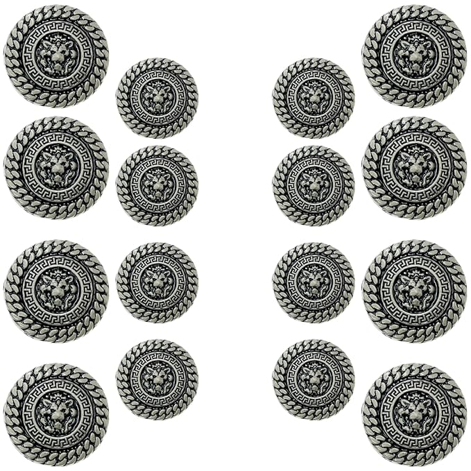 Shimmering Circles Metal Buttons