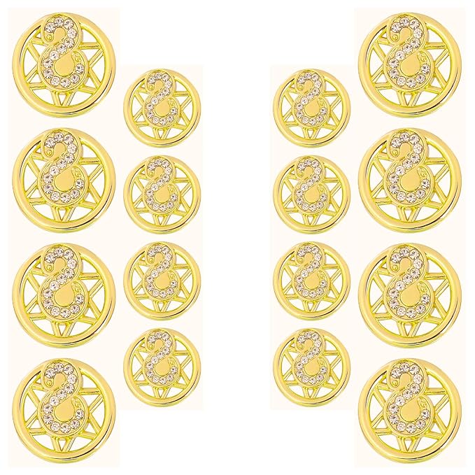 Shimmering Gold Metal Shank Buttons