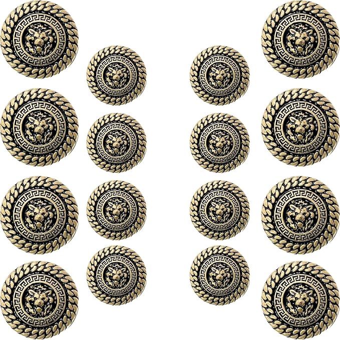 Shimmering Circles Metal Buttons