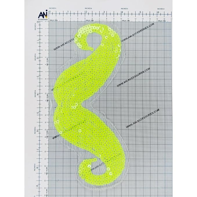 Moustache Sew On Sequins Patch