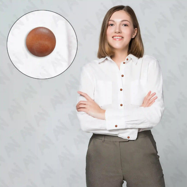 Rustic Wooden Shank Buttons | 15mm