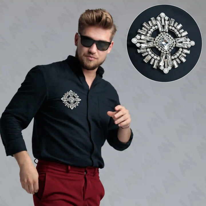 Crystal and Pearl Applique Patch