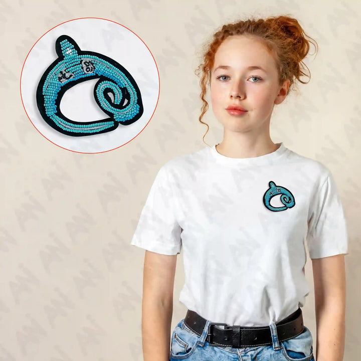 Ocean Blue Seed Bead Patch