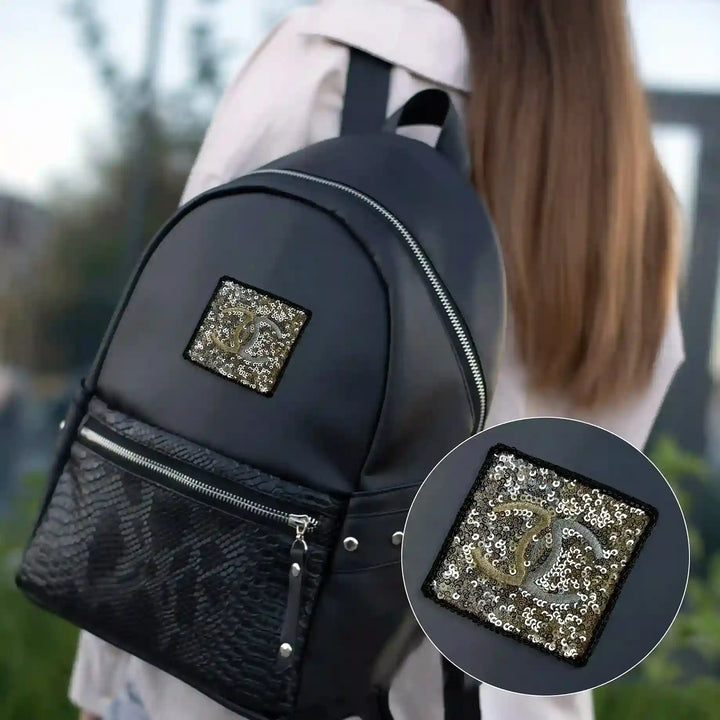 Sequins  Embroidery Square Patch