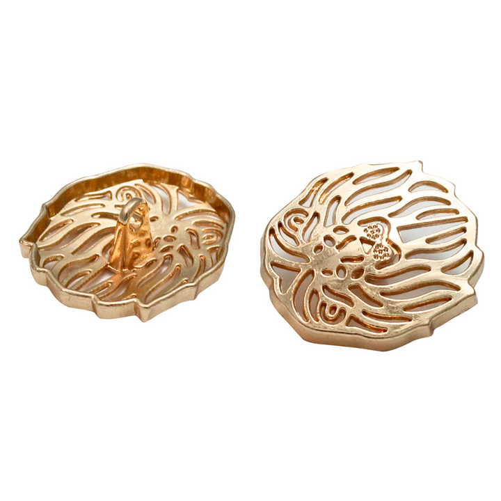 Laser Cut Lion Metal Buttons