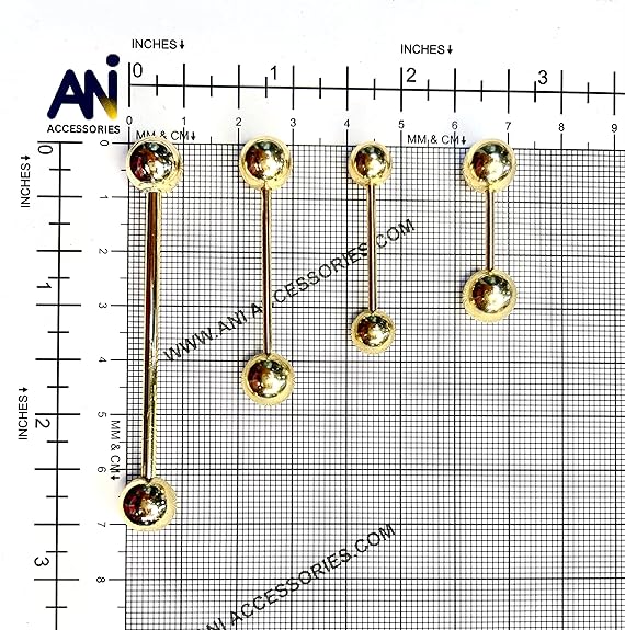 Gold Barbell Metal Collar Pin Brooches