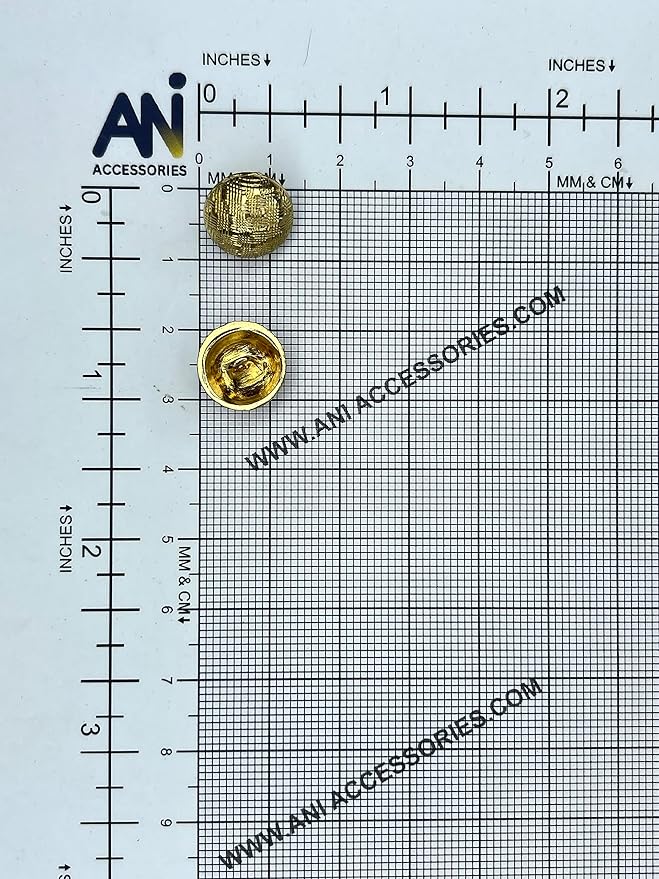 Dome Diamond-Pattern Shank Metal Buttons for Shirt & Kurta