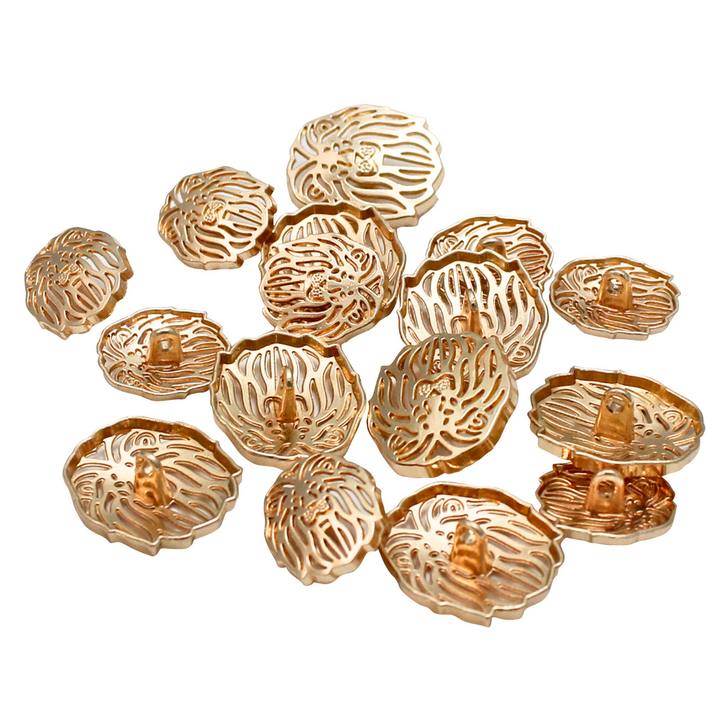 Laser Cut Lion Metal Buttons