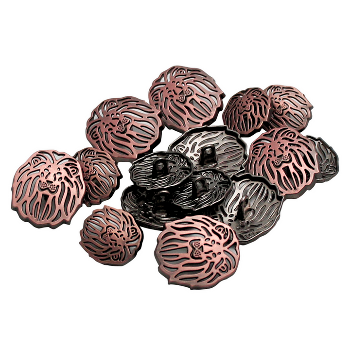 Laser Cut Lion Metal Buttons