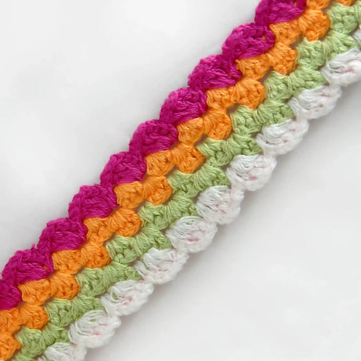 Multicolor Crochet Lace Trim | 2 Meters