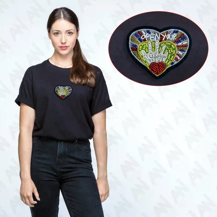 Hand and Heart Applique Patch