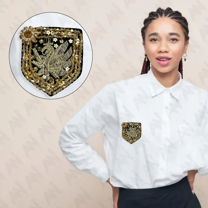 Gold Griffin Shield Patch