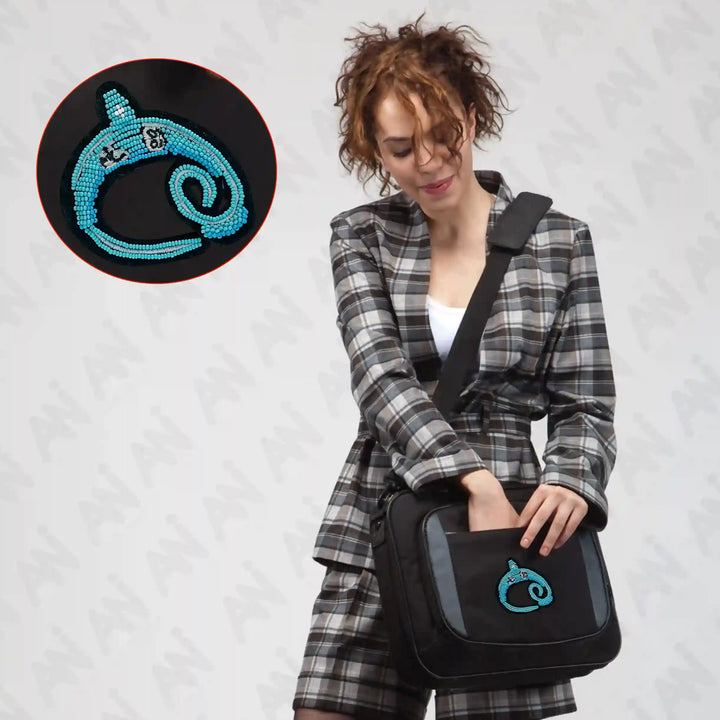 Ocean Blue Seed Bead Patch