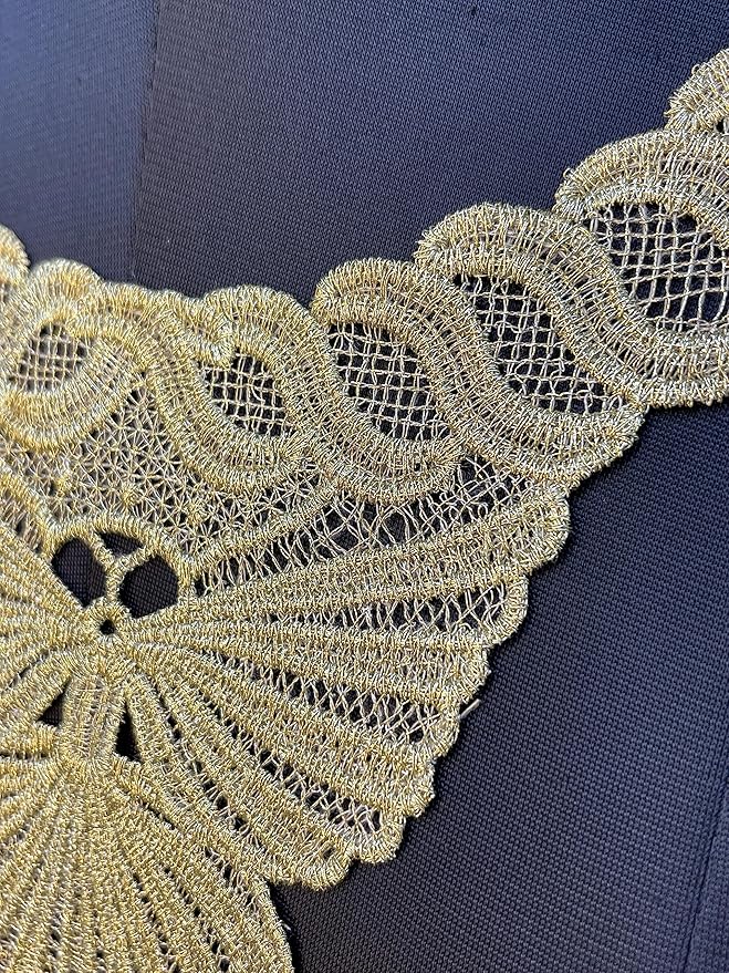 Gilded Golden Butterfly Style Neckline