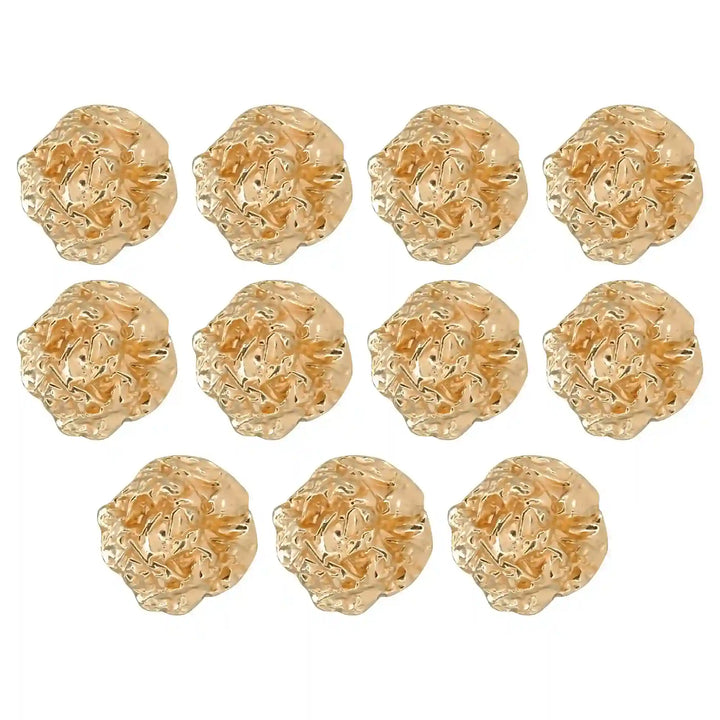 Hammered Style Irregular Metal  Buttons | 15mm & 18mm