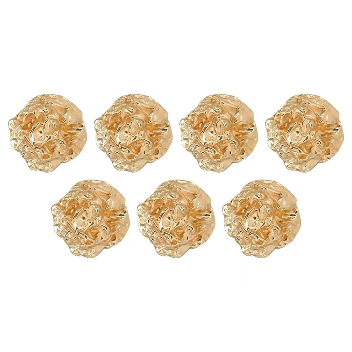 Hammered Style Irregular Metal  Buttons | 15mm & 18mm