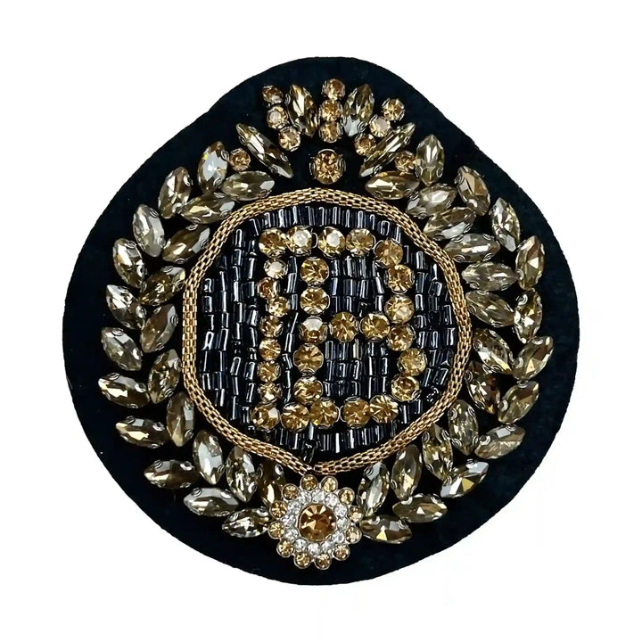 Beaded Laurel Letter Patch