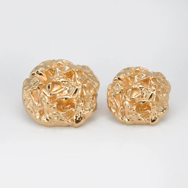 Hammered Style Irregular Metal  Buttons | 15mm & 18mm
