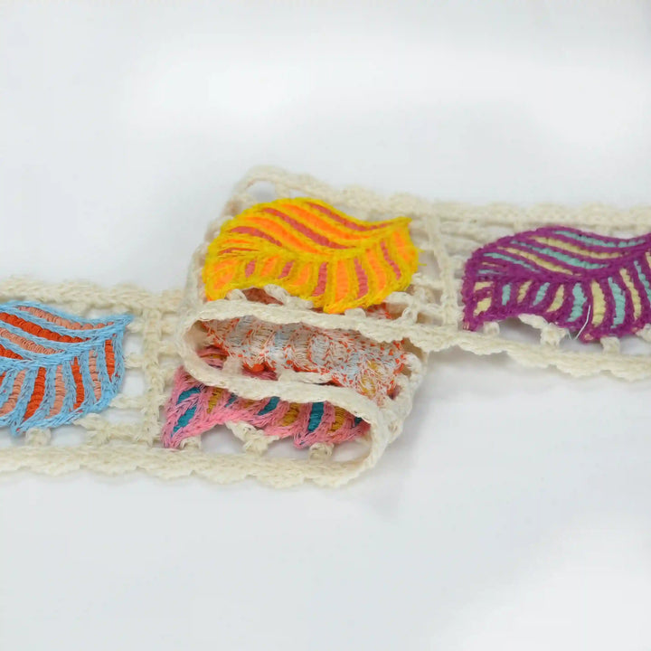 Multicolor Leaf Style Lace | 2 Meter