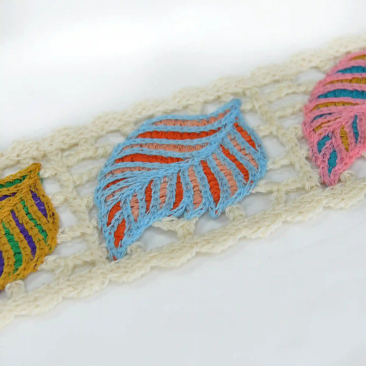 Multicolor Leaf Style Lace | 2 Meter