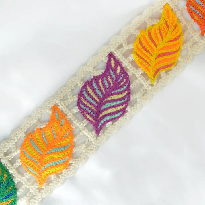 Multicolor Leaf Style Lace | 2 Meter