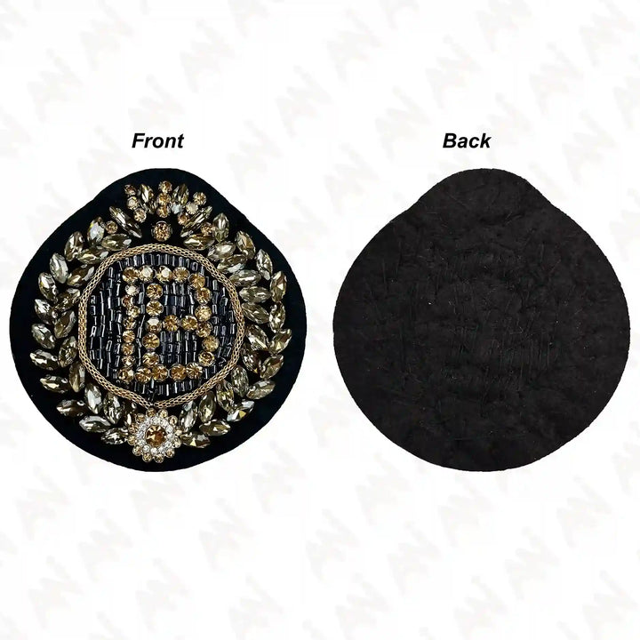 Beaded Laurel Letter Patch