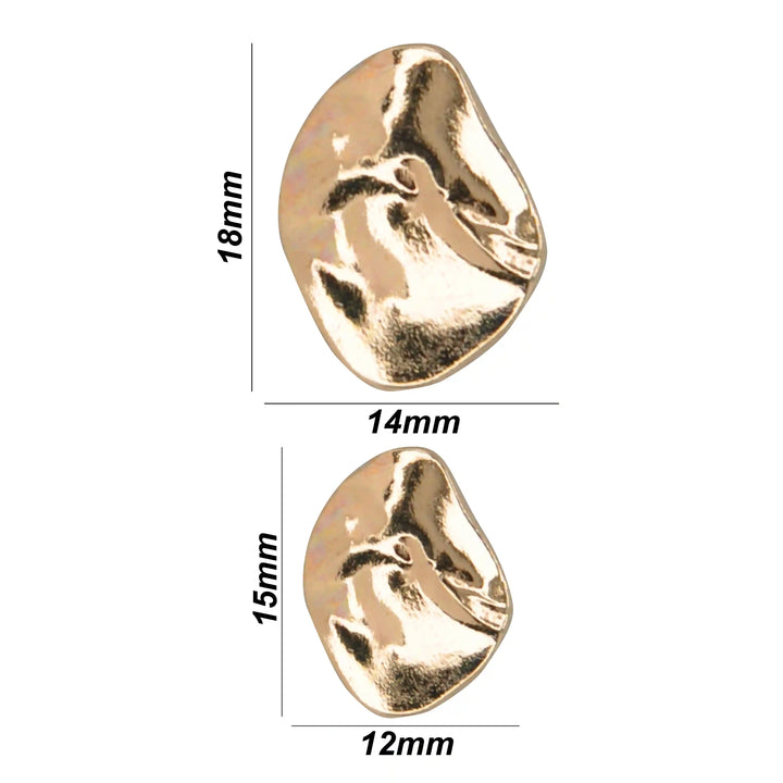 Molten Style Metal Button | 15mm & 18mm