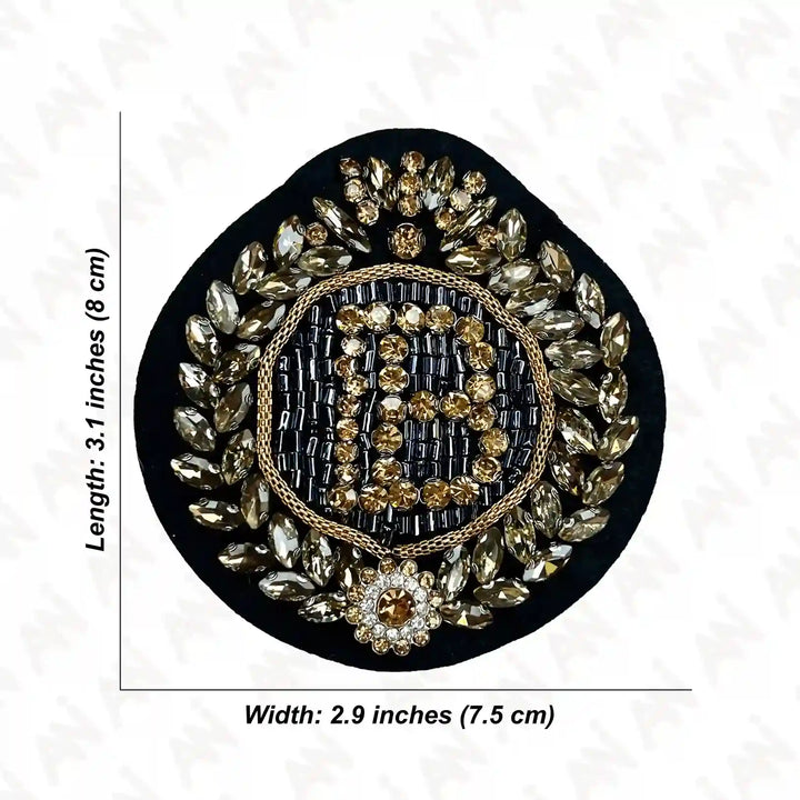 Beaded Laurel Letter Patch