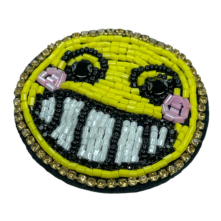 Smiley Face Beaded Patch