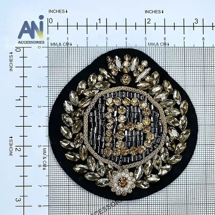 Beaded Laurel Letter Patch