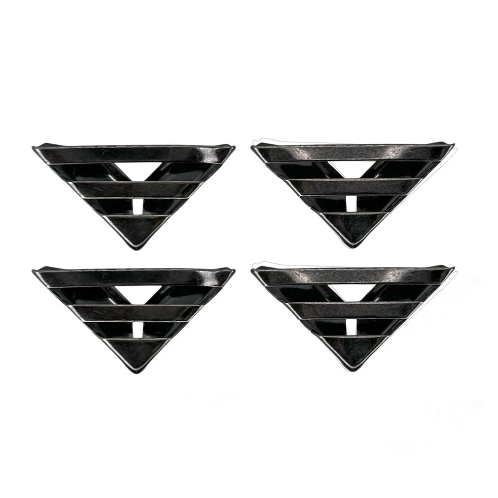 Ani Accessories |  Zoom image of  4 piece  black Metallic Majesty Collar Tip