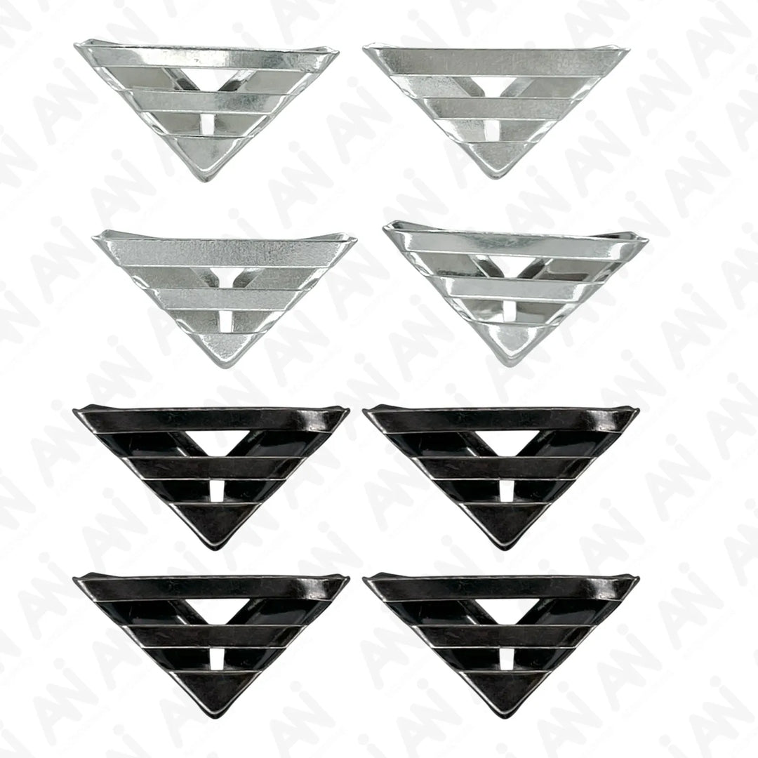 Buy now Ani Accessories Metallic Majesty Collar Tip 8 pieces in 4 in black color and 4 in silver color