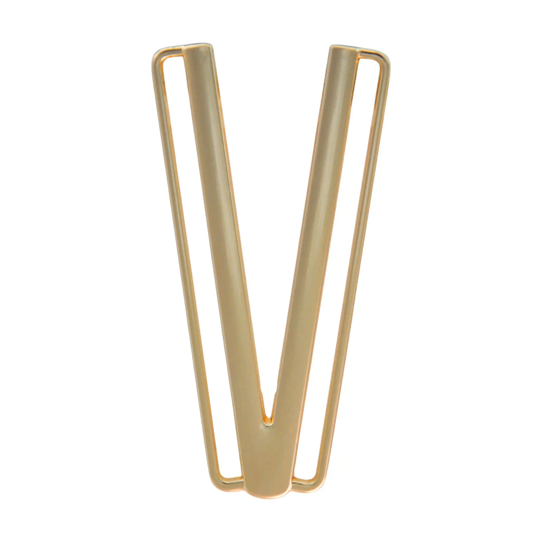 Buy Now Ani Accessories Modernist Metallic V-Shaped Buckle in a white background.