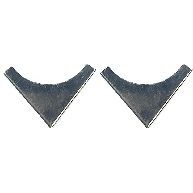 Zooming Image of 2 piece of flat silver plain collar tips