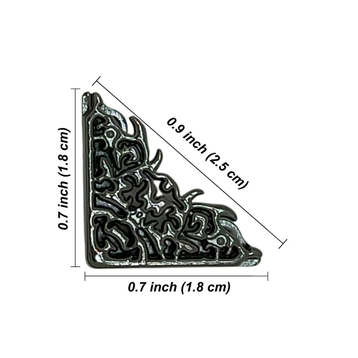 Ani Accessories  black framed triangle collar tip dimension mentioned in the image of (0.7*0.9*0.7 inch)