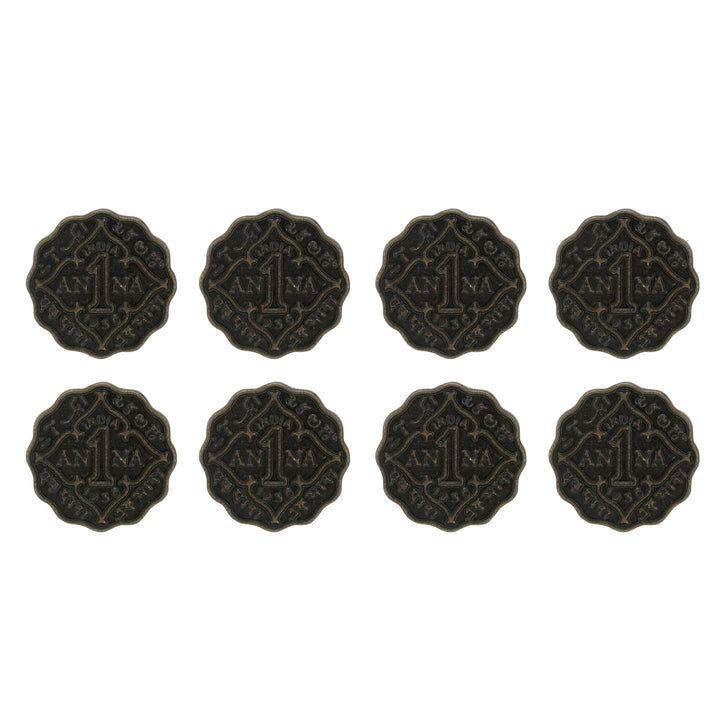 1 Anna Metal Coin Buttons