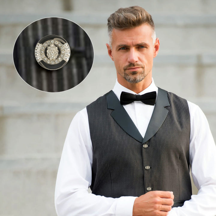 Lion Rhinestone Shirt Buttons