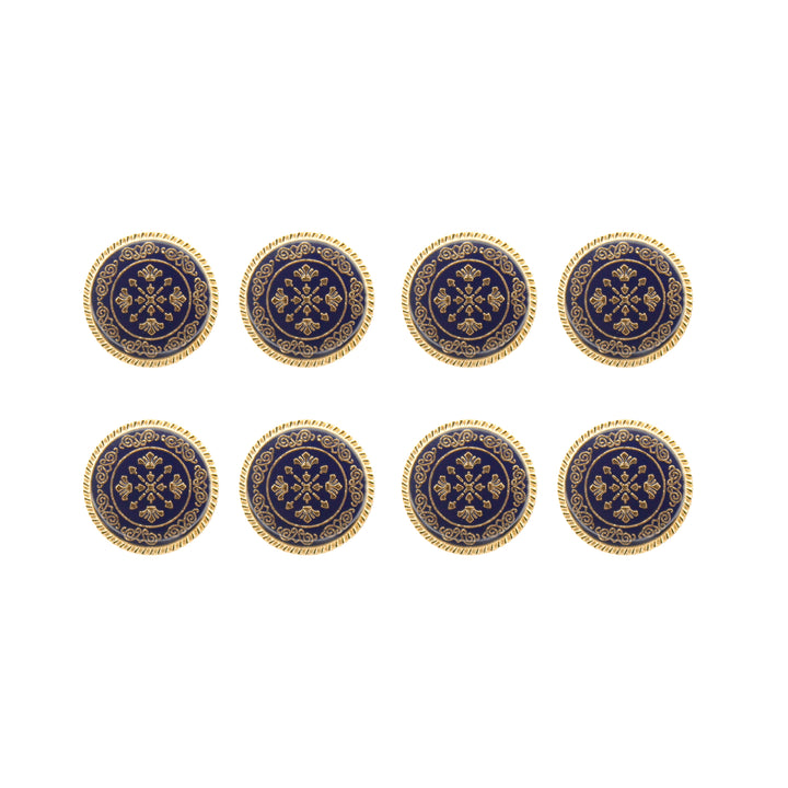 Ornate Metal Buttons with Floral Motif