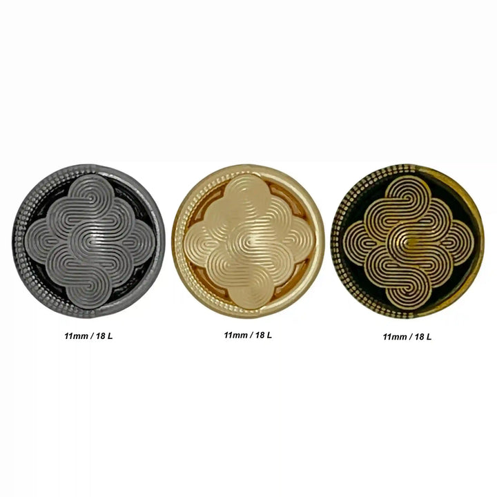 Intricate Line 11mm Shirt Button