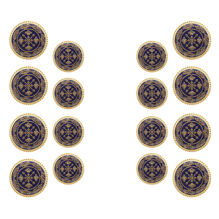 Ornate Metal Buttons with Floral Motif
